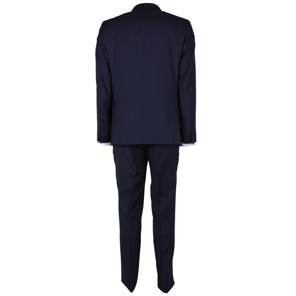 Made in Italy Elegant Navy Blue Virgin Wool Men&