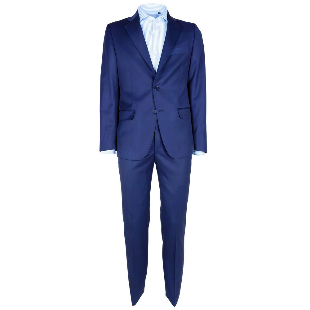 Made in Italy Blue Virgin Wool Men&