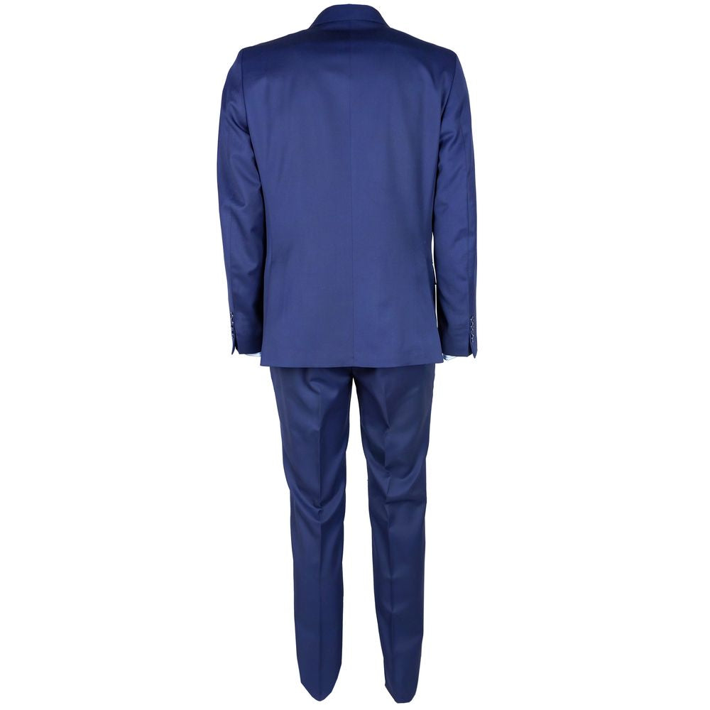 Made in Italy Blue Virgin Wool Men&