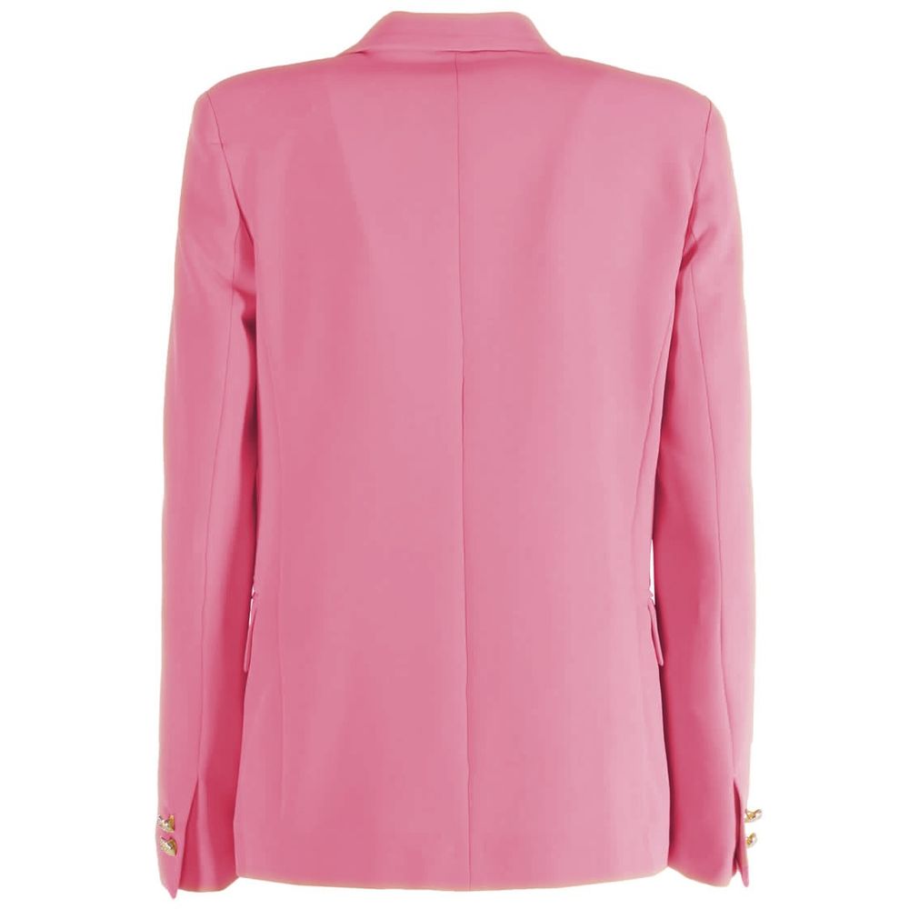 Yes Zee Pink Polyester Women Blazer