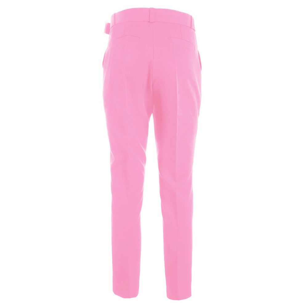 Yes Zee Pink Polyester Women Trouser