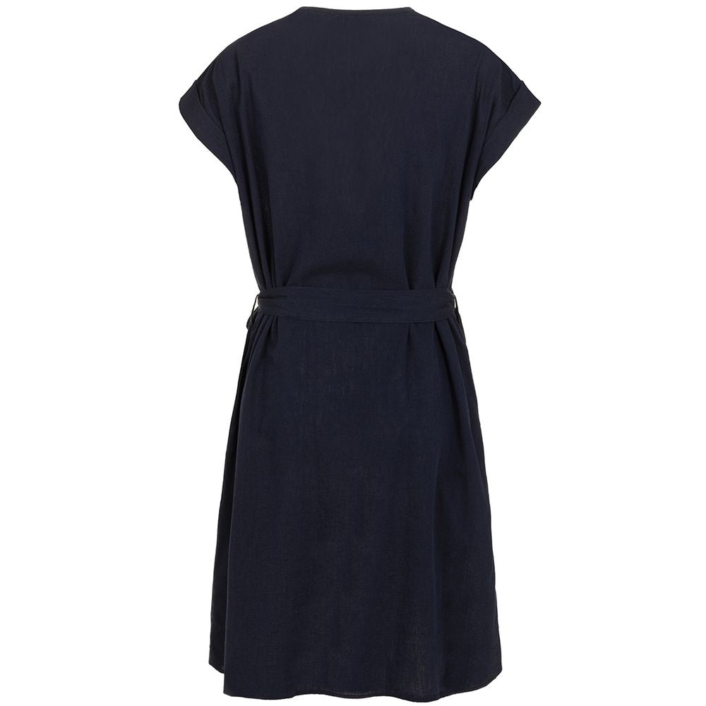 Fred Mello Blue Cotton Women Dress