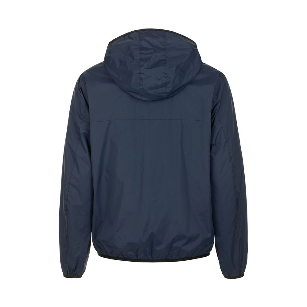 Fred Mello Sleek Blue Nylon Jacket - Zip Closure &amp; Compact Design