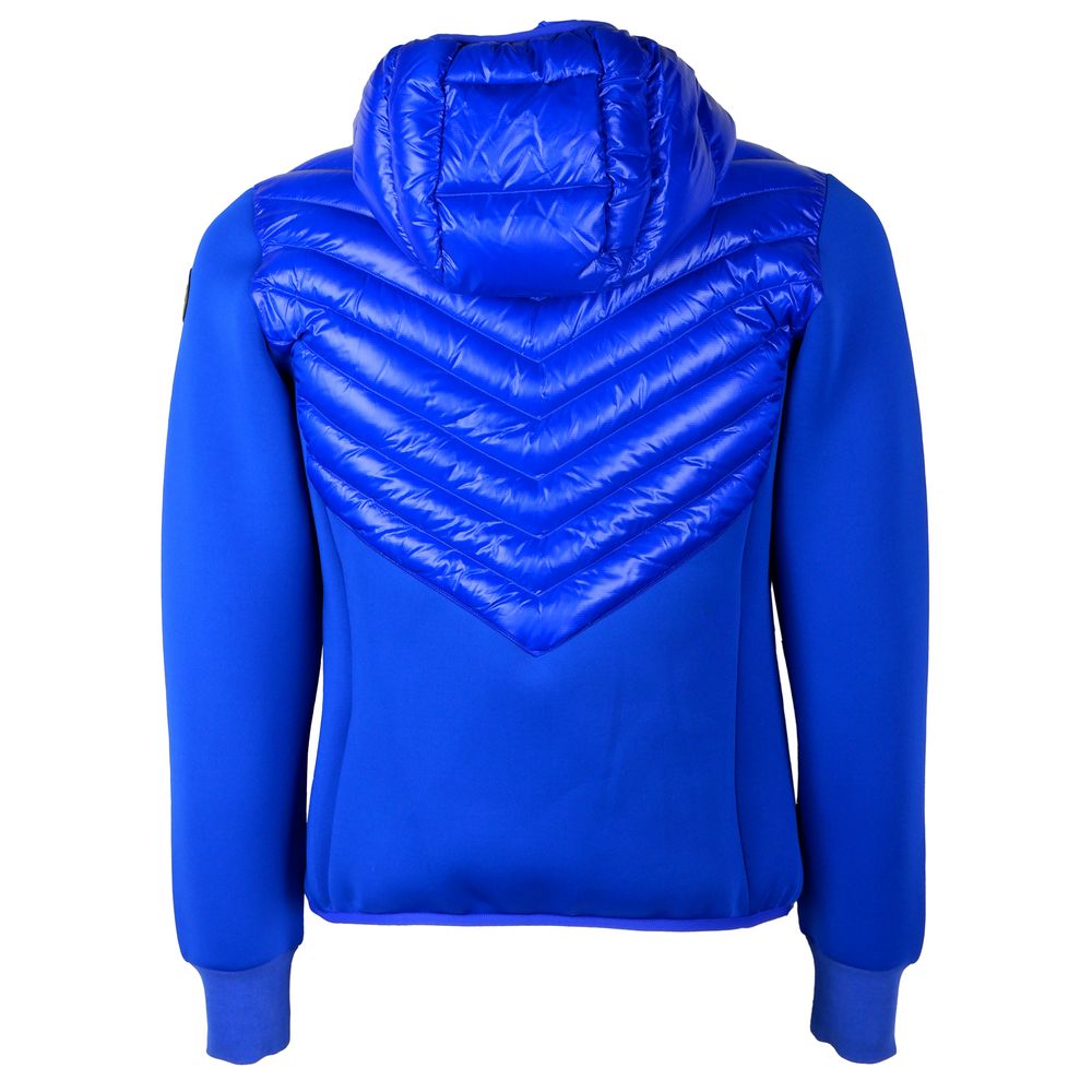 Centogrammi Chic Blue Nylon Down Jacket with Stretch Sleeves