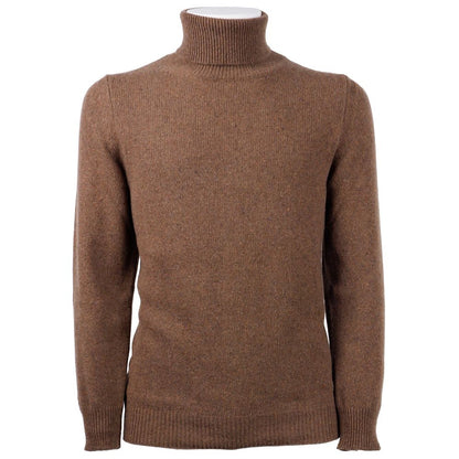 Emilio Romanelli Elegant Cashmere Turtleneck Sweater in Brown