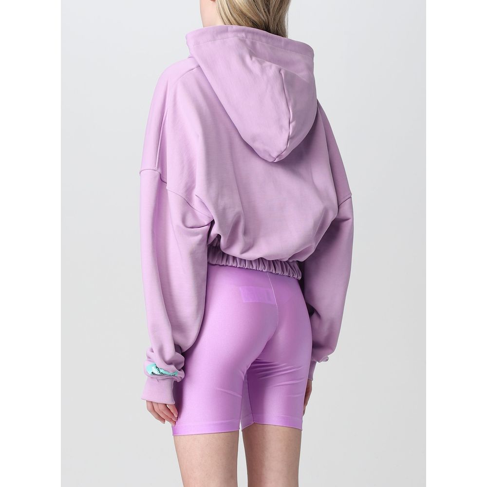 Pharmacy Industry &quot;Purple Cotton Women Sweater With Zip Closure&quot;