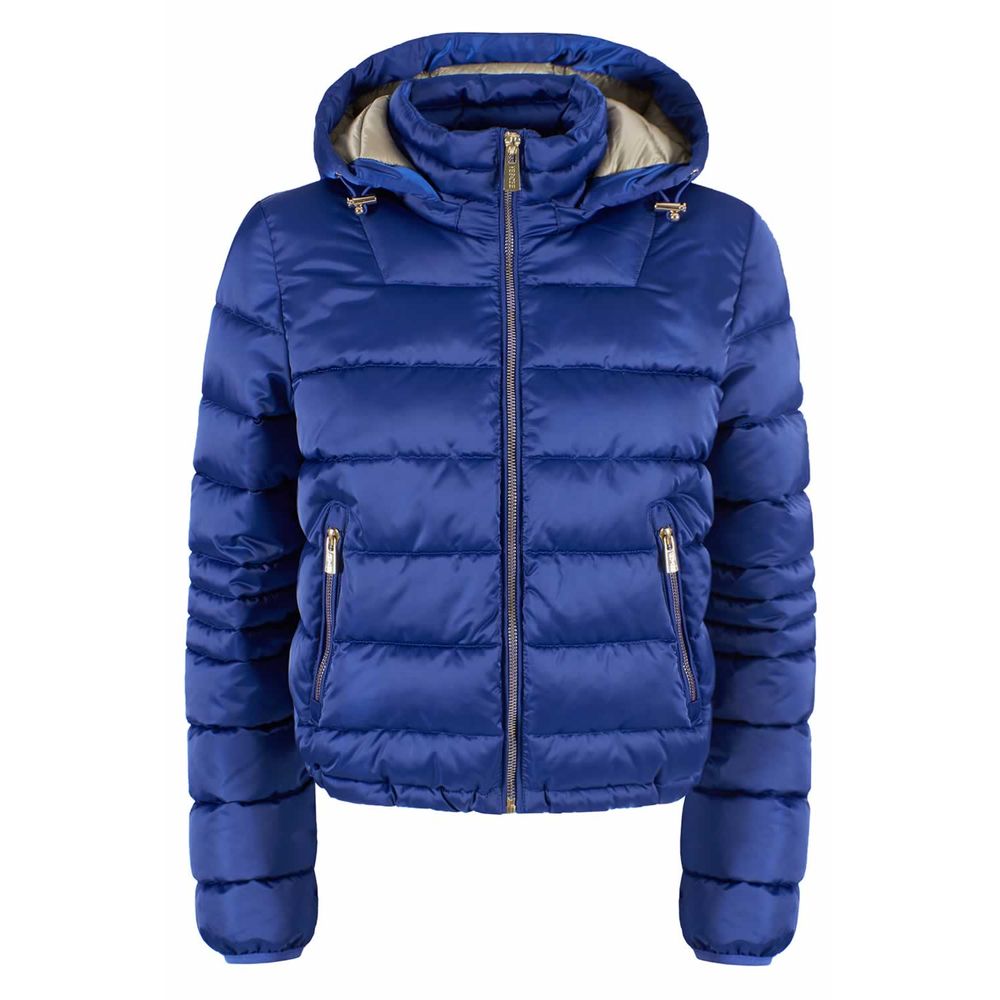 Yes Zee Blue Polyester Women Jacket