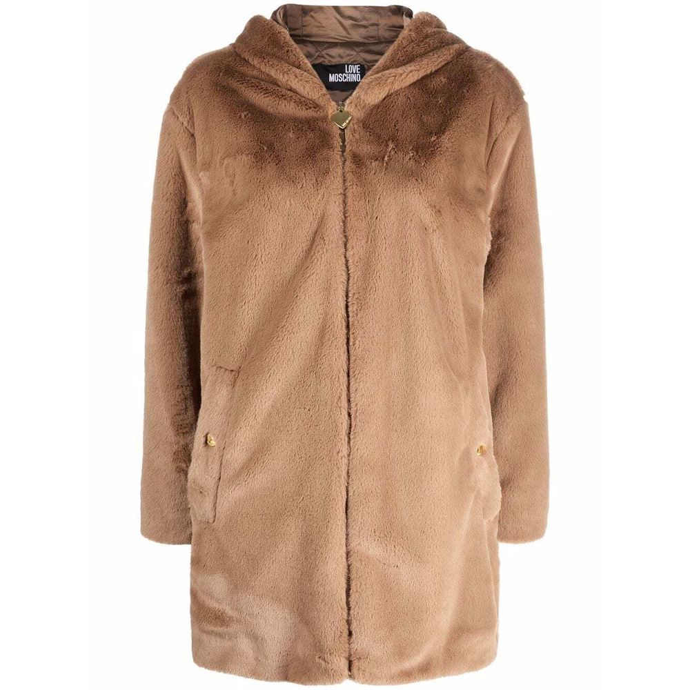 Love Moschino Beige Polyester Women Coat