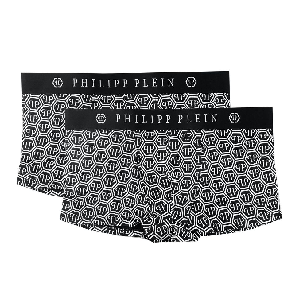 Philipp Plein Elegant Monochrome Boxer Duo Set