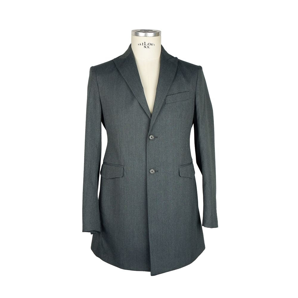 Emilio Romanelli Gray Wool Men Jacket