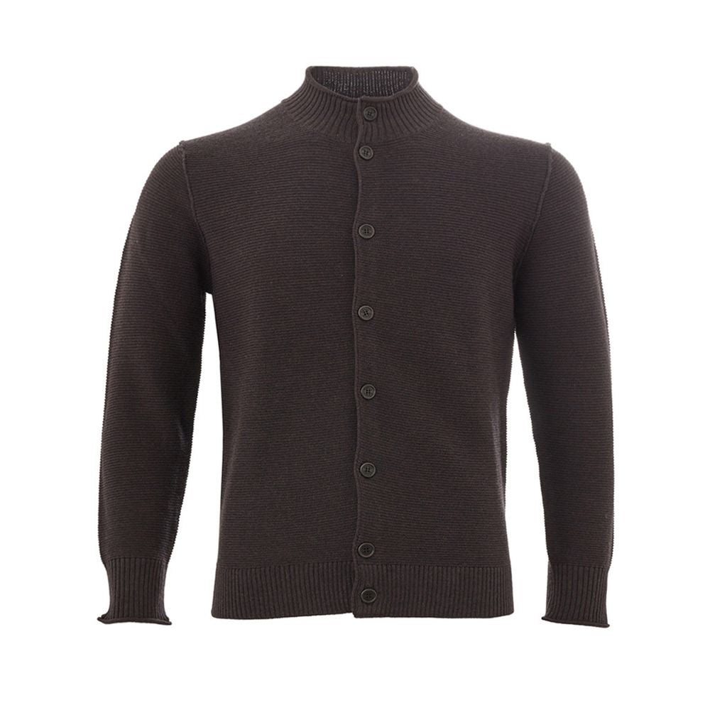 KANGRA Elegant Wool Brown Cardigan for Men