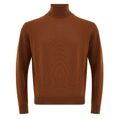 FERRANTE Elegant Brown Wool Sweater for Men