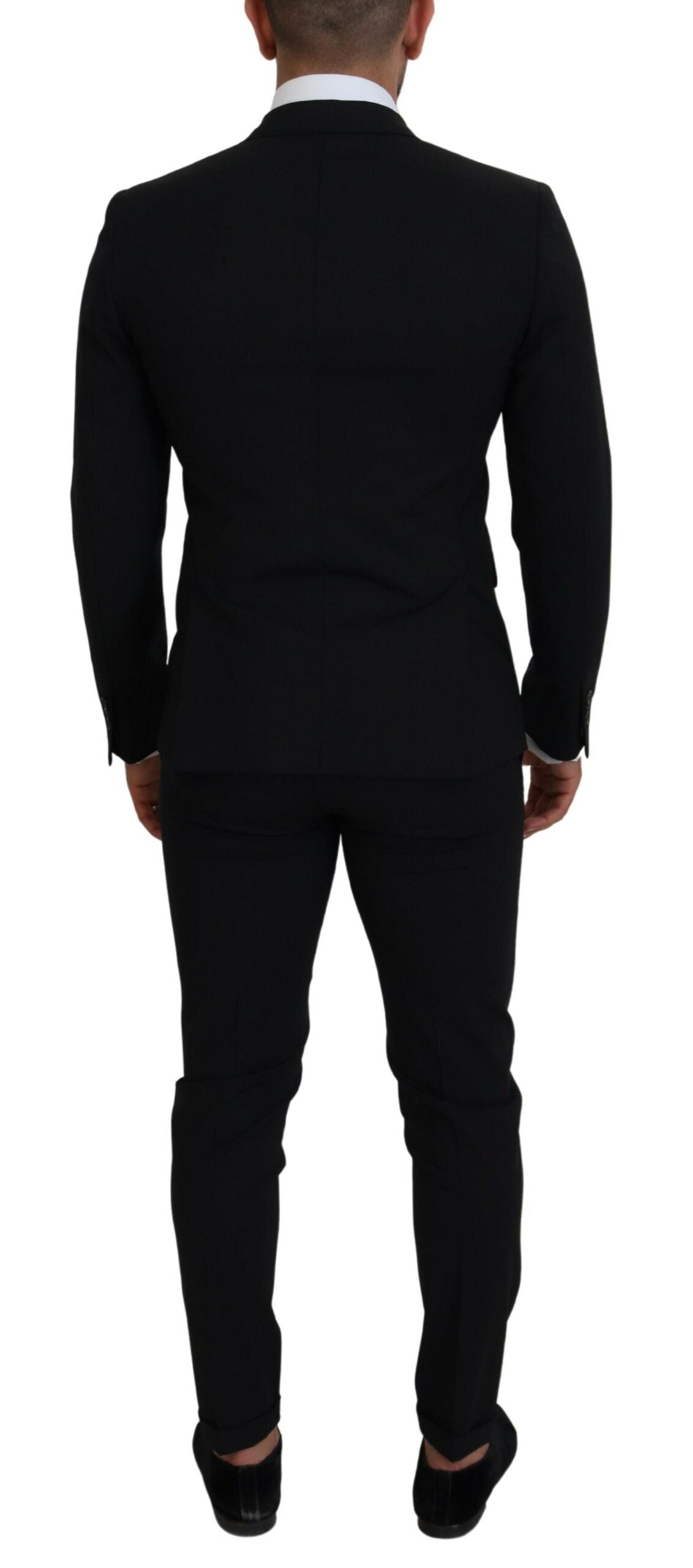 Dsquared² Black Wool Single Breasted 2 Piece LONDON Suit