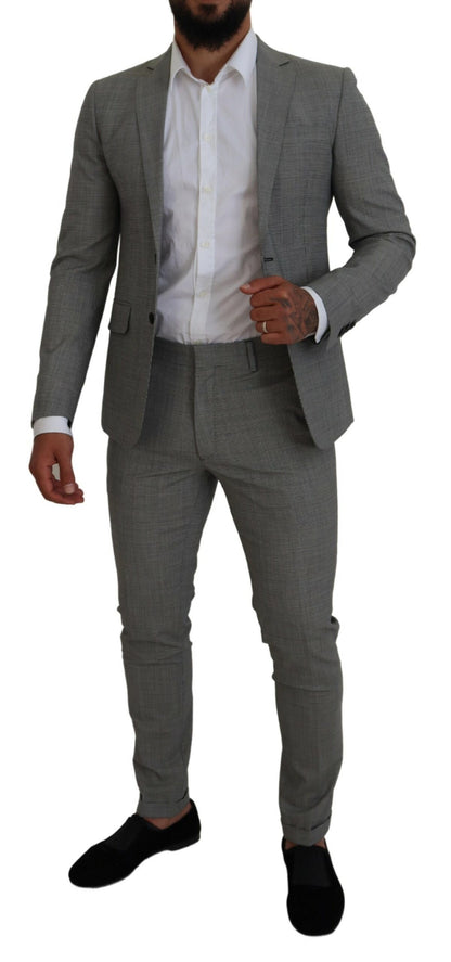 Dsquared² Gray Wool Single Breasted 2 Piece PARIS Suit