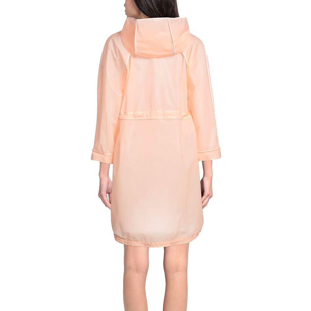 Elisabetta Franchi Powder Pink Long Waterproof Jacket