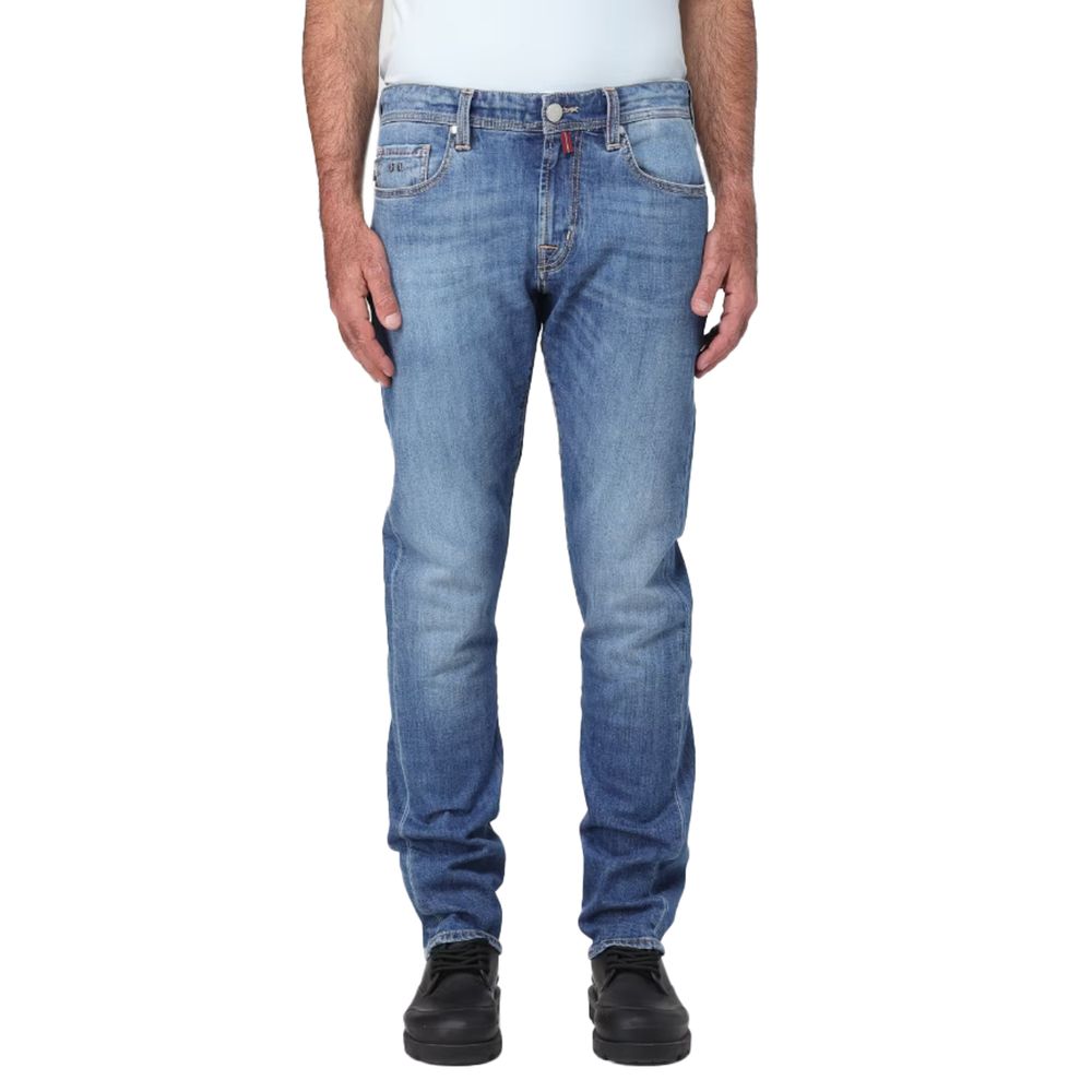 Tramarossa Blue Cotton Jeans &amp; Pant