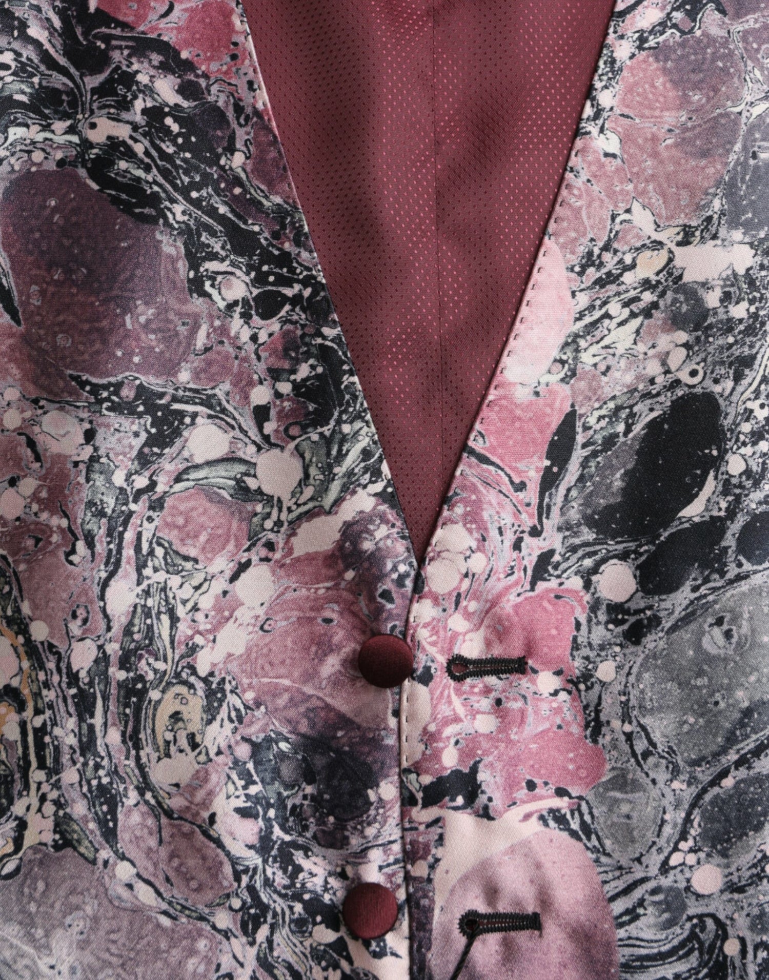 Dolce &amp; Gabbana Multicolor Galaxy Silk Waistcoat Formal Vest