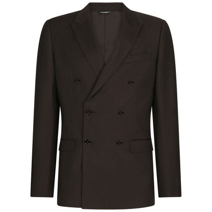 Dolce &amp; Gabbana Brown Wool Suit