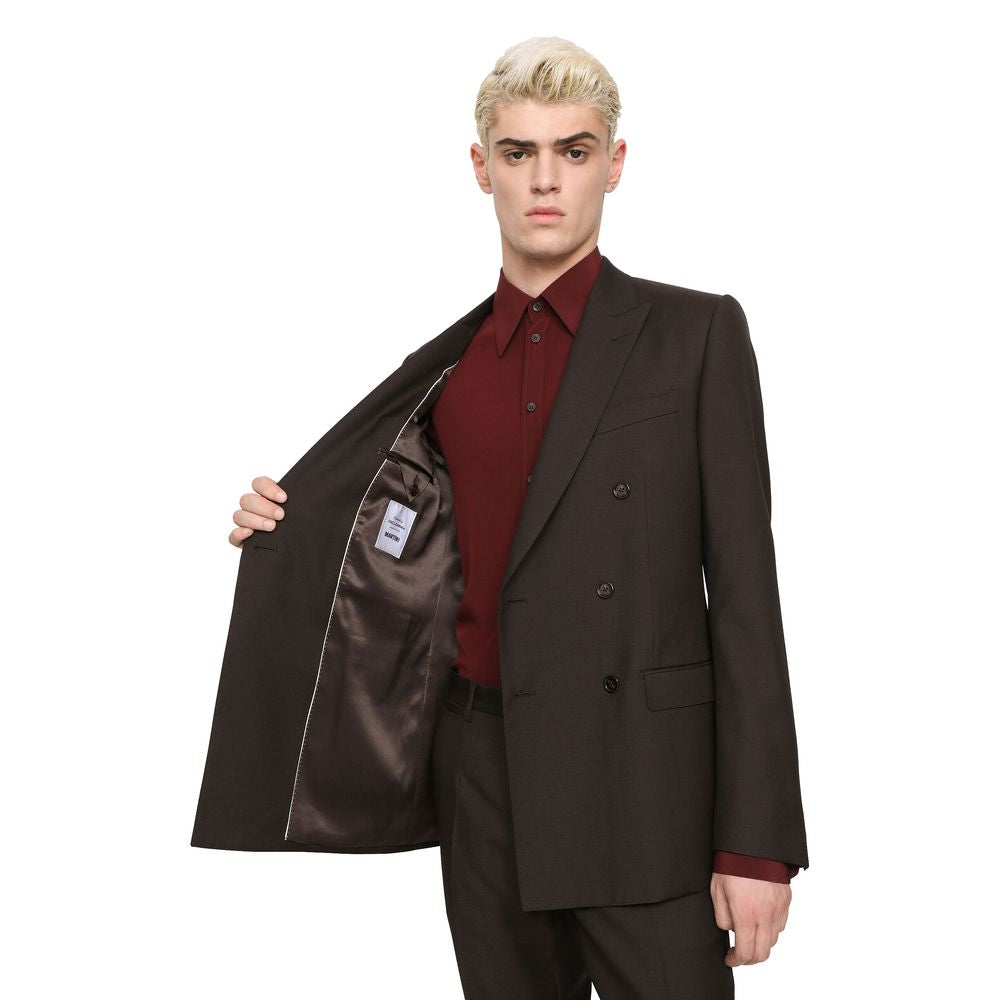 Dolce &amp; Gabbana Brown Wool Suit