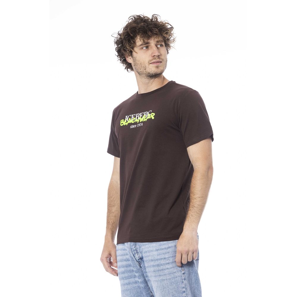 Iceberg Brown Cotton Men T-Shirt