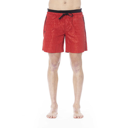 Iceberg Red Polyester Men Swim Trunk