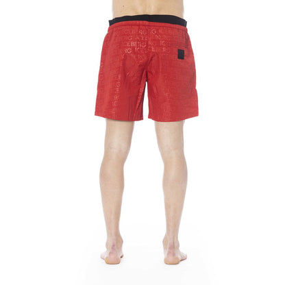 Iceberg Red Polyester Men Swim Trunk