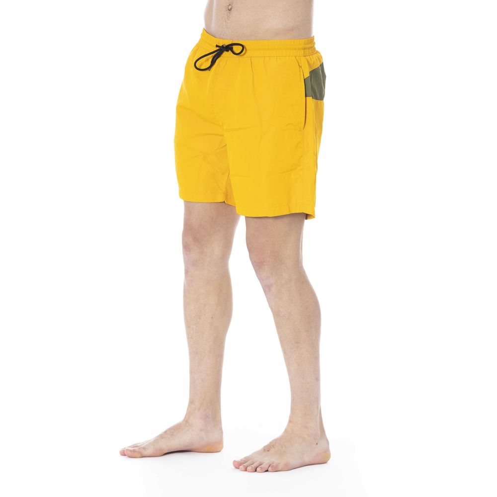 Iceberg Yellow Polyester Men Swim Trunk