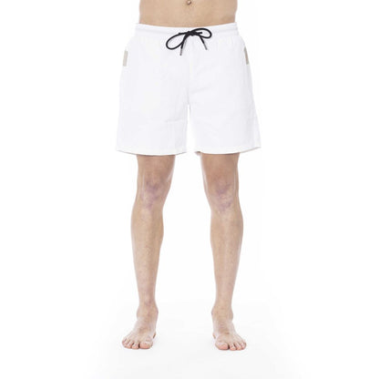 Iceberg White Polyester Men Swim Trunk