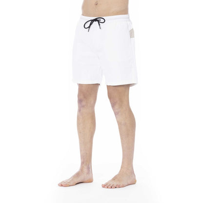 Iceberg White Polyester Men Swim Trunk