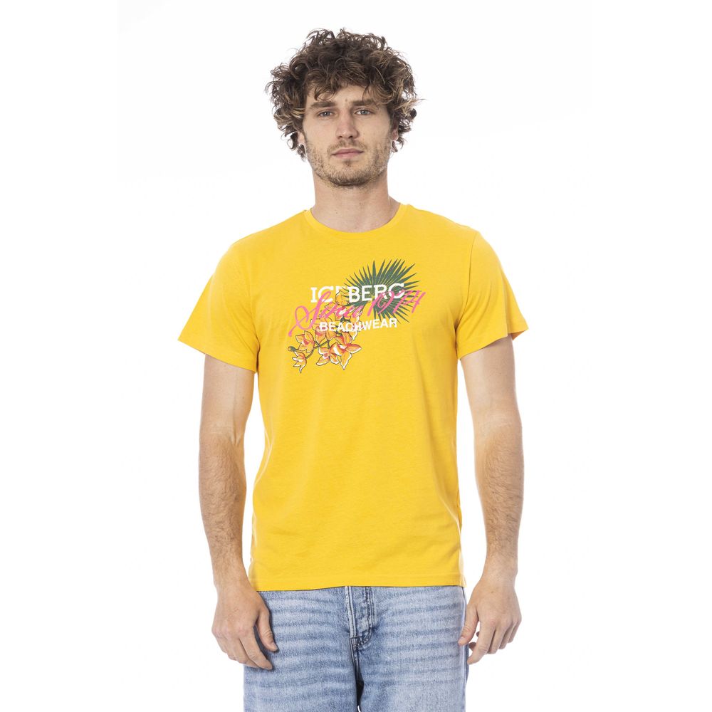 Iceberg Yellow Cotton Men T-Shirt