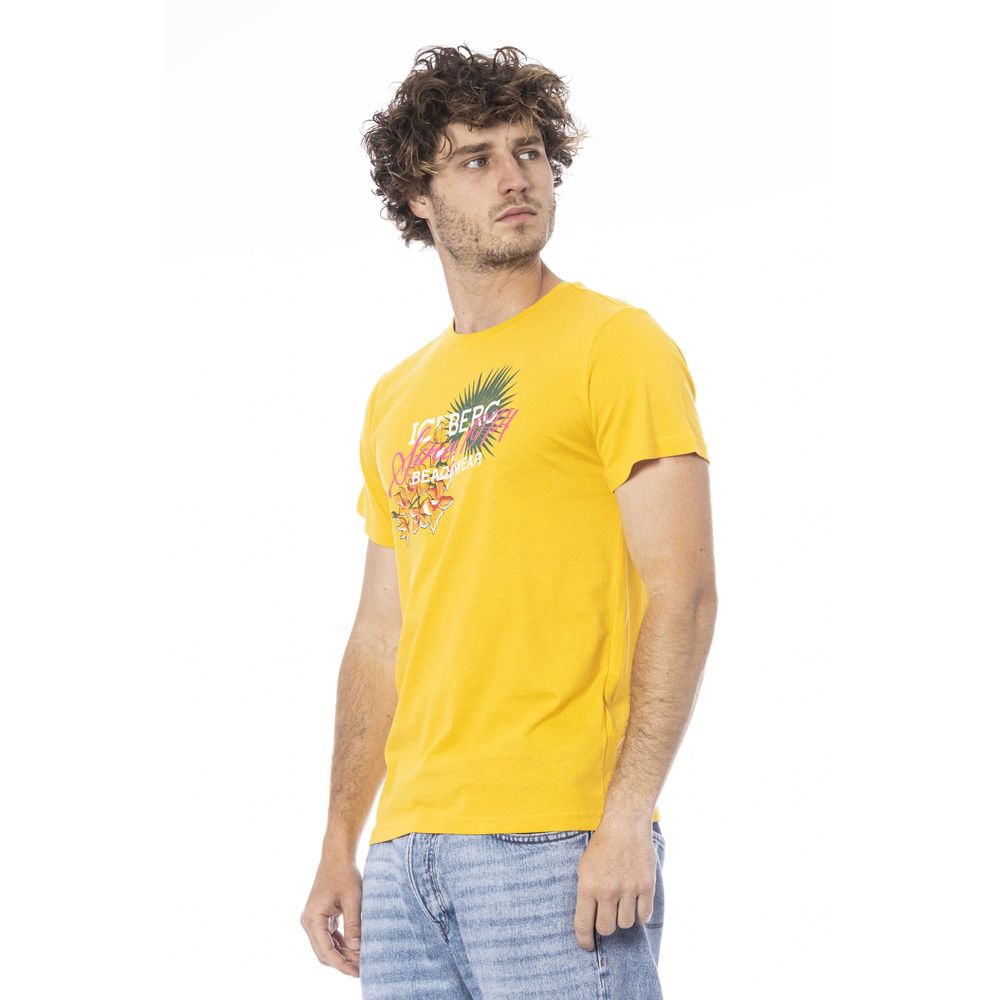 Iceberg Yellow Cotton Men T-Shirt