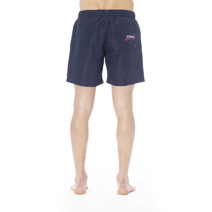 Iceberg Blue Polyester Men Swim Trunk