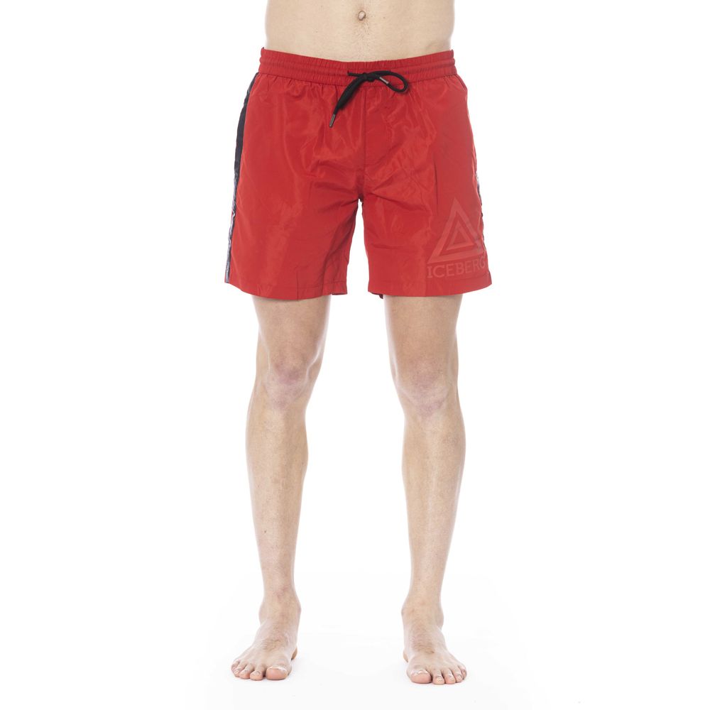 Iceberg Red Polyester Men Swim Short