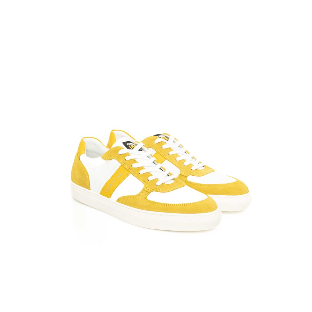 Cerruti 1881 Yellow Leather Mens Sneaker