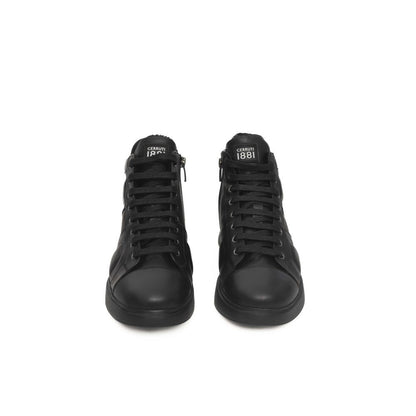 Cerruti 1881 Black Leather Women Sneaker