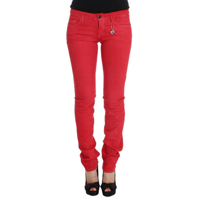 Costume National Red  Jeans &amp; Pant