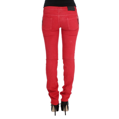 Costume National Red  Jeans &amp; Pant