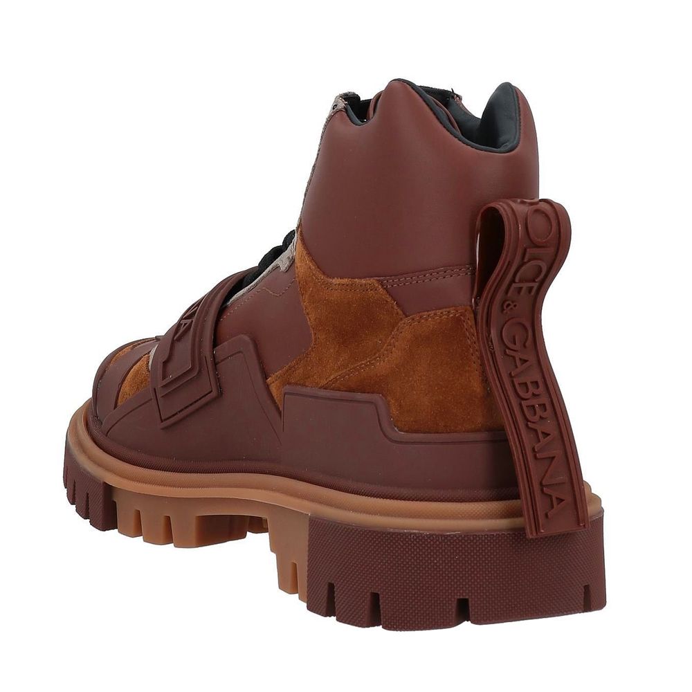 Dolce &amp; Gabbana Brown Leather Di Calfskin Boot