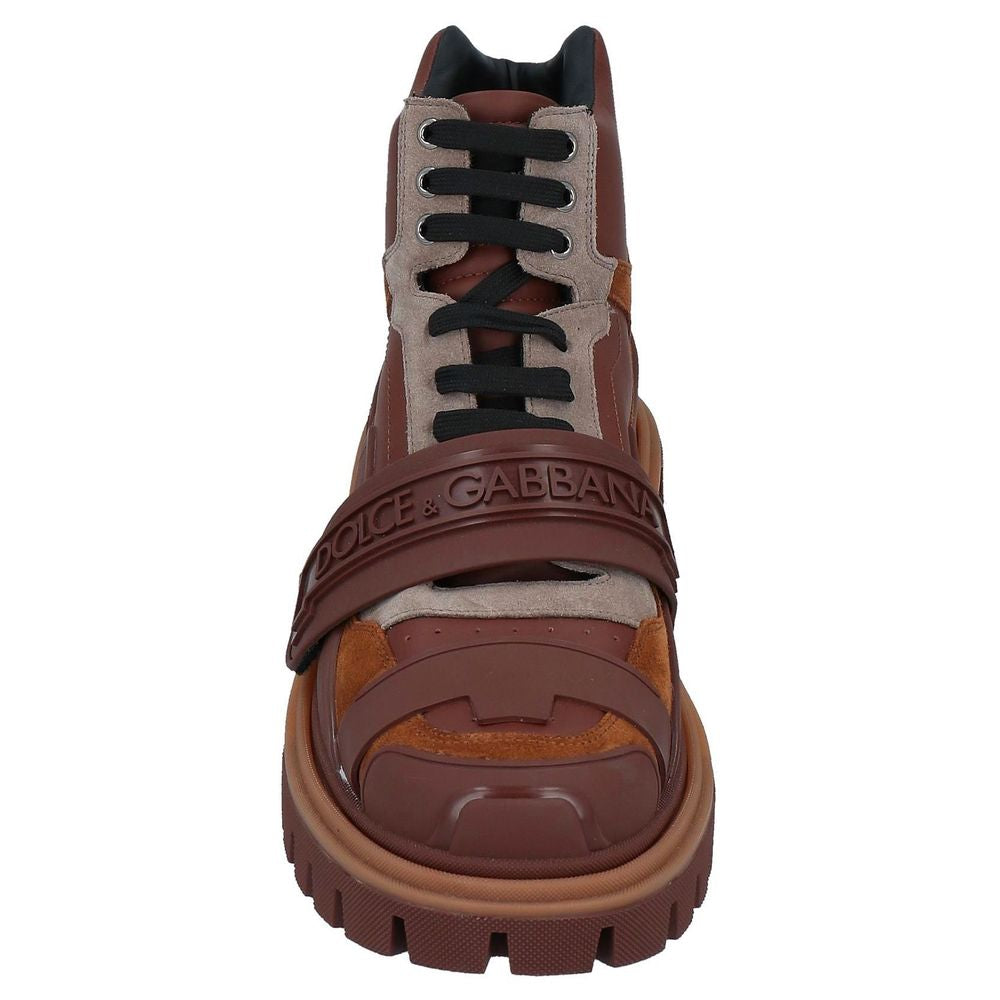 Dolce &amp; Gabbana Brown Leather Di Calfskin Boot