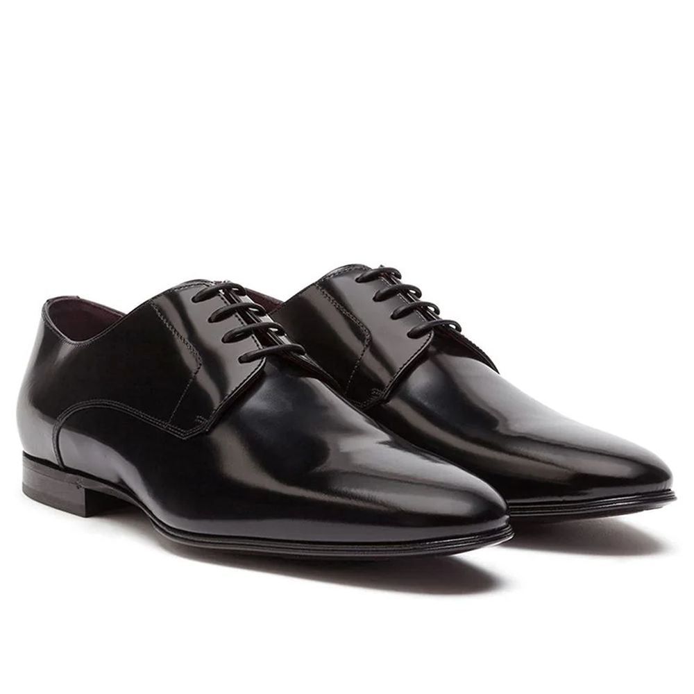 Dolce &amp; Gabbana Black Leather Di Calfskin Formal