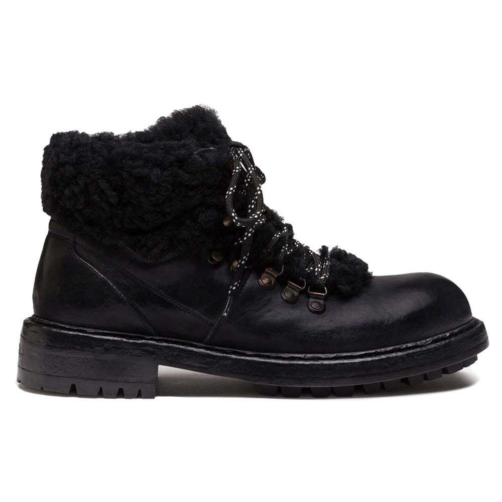 Dolce &amp; Gabbana Black Leather Di Calfskin Boot