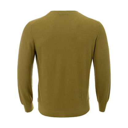 Gran Sasso Elegant Green Cotton Sweater for Men