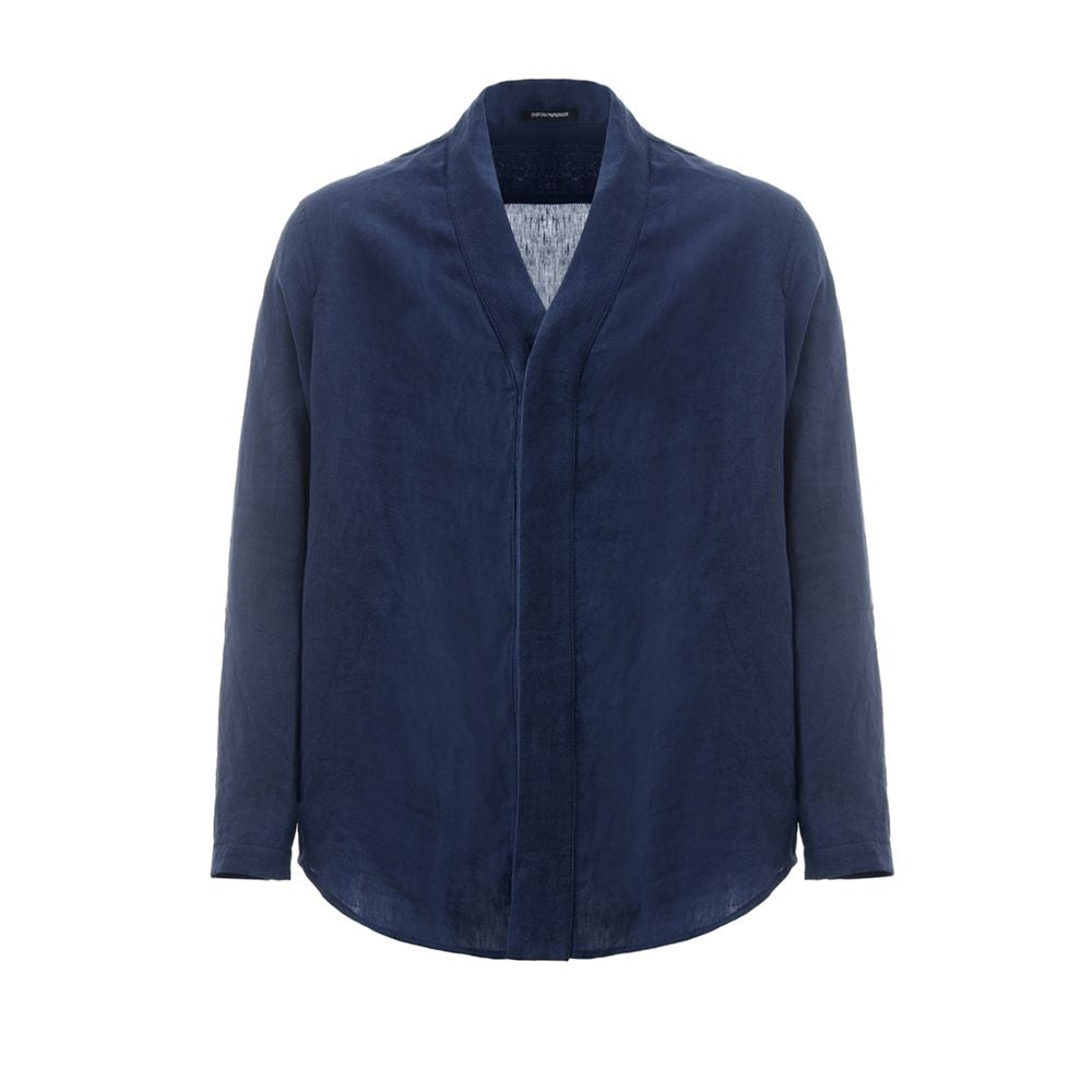 Emporio Armani Elegant Blue Linen Men&