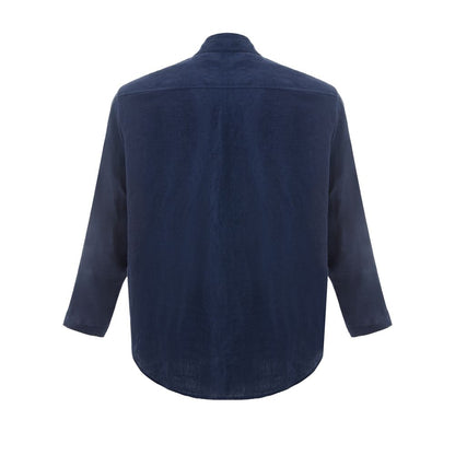 Emporio Armani Elegant Blue Linen Men&