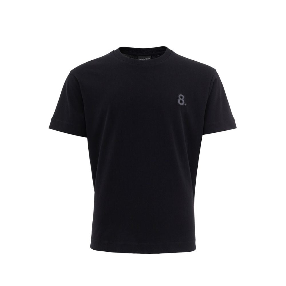 Emporio Armani Elegant Black Cotton Tee for Men