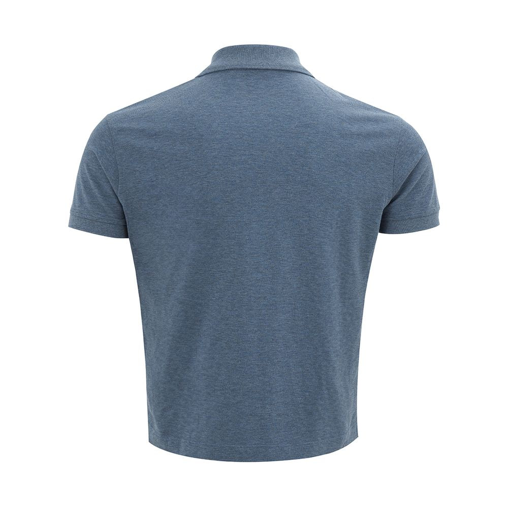 Luca Faloni Elegant Cotton Polo Shirt in Rich Blue