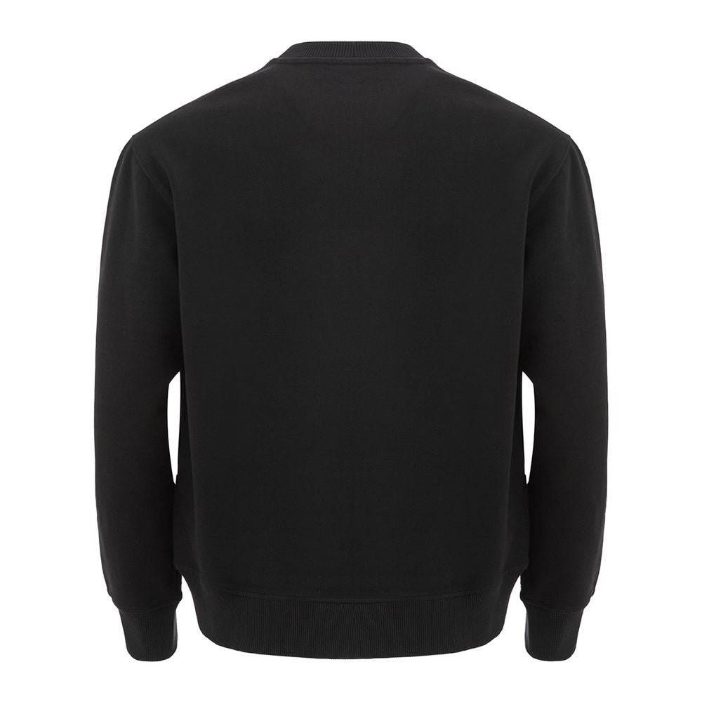 Versace Jeans Sleek Black Cotton Sweater for Men