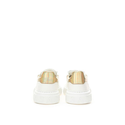 Casadei Elegant White Leather Sneakers