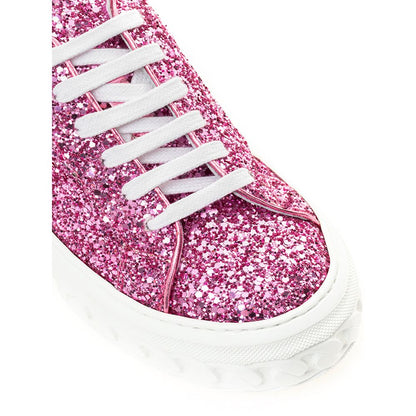 Casadei Fuchsia Elegance Leather Sneakers