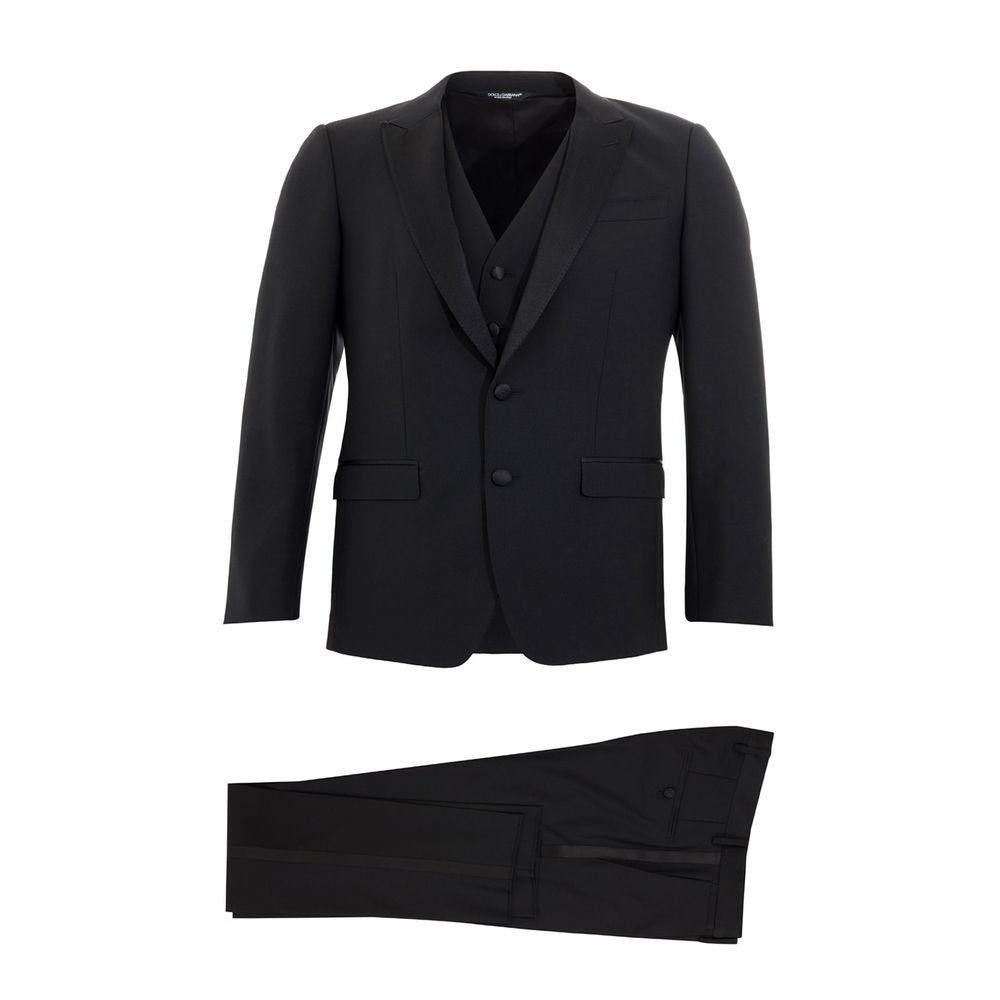 Dolce &amp; Gabbana Elegant Black Wool Men&